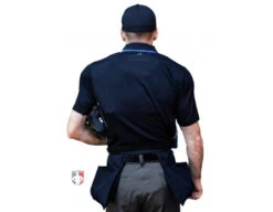 Smitty NCAA Softball Short Sleeve Body Flex Men's Umpire Shirt - Midnight Navy -Baseball Gear S345 MN Smitty NCAA Softball Short Sleeve Body Flex Mens Umpire Shirt Midnight Navy plate back