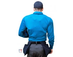 Smitty NCAA Softball Long Sleeve Body Flex Men's Umpire Shirt - Bright Blue -Baseball Gear S347 BB Smitty NCAA Softball Long Sleeve Body Flex Mens Umpire Shirt Bright Blue back plate