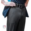 Smitty Performance Poly Spandex Charcoal Grey Flat Front Umpire Plate Pants With Expander Waistband
