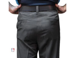 Smitty Performance Poly Spandex Charcoal Grey Flat Front Base Umpire Pants 8 Smitty Performance Poly Spandex Charcoal Grey Flat Front Base Umpire Pants -Baseball Gear S356 Smitty Performance Poly Spandex Charcoal Grey Flat Front Umpire Base Pants back 1
