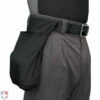 Smitty Deluxe XL Expandable Umpire Ball Bag 1 Smitty Deluxe XL Expandable Umpire Ball Bag -Baseball Gear S383 BK Smitty XL Deluxe Black Expandable Ball Bag Worn Side