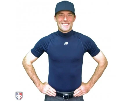 New Balance Challenger Mock Neck Short Sleeve Compression Shirt - Navy 3 New Balance Challenger Mock Neck Short Sleeve Compression Shirt - Navy
