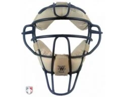 Team Wendy Umpire Mask Replacement Pads - Tan -Baseball Gear Team Wendy Tan in Black Frame Front 2