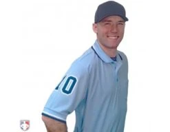 4" Navy On Powder Blue On White Precision-Cut Number 10 4" Navy On Powder Blue On White Precision-Cut Number -Baseball Gear U126 PB with N4 SUB NPBW