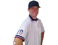 Smitty Pro Knit Umpire Shirt - White -Baseball Gear U126 WH with N3 SUB SNS 1