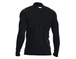 Under Armour V2 ColdGear Compression Long Sleeve Mock Shirt -Baseball Gear UACG MOCK2 BK Under Armour ColdGear Long Sleeve Fitted Mock Shirt Reverse