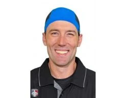 UMPLIFE Ice Cap -Baseball Gear ULF ICE CAP PB BK UMPLIFE Ice Cap Worn Front Powder Blue and Black