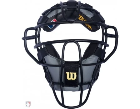 Wilson MLB Black Dyna-Lite Aluminum Umpire Mask With Black And Grey Wrap Around 3 Wilson MLB Black Dyna-Lite Aluminum Umpire Mask With Black And Grey Wrap Around