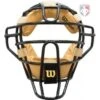 Wilson Dyna-Lite Steel Umpire Mask With Doeskin -Baseball Gear doeskin mask2