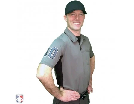 Smitty V2 Major League Replica Umpire Shirt - Charcoal Grey With Black 8 Smitty V2 Major League Replica Umpire Shirt - Charcoal Grey With Black - Image 6