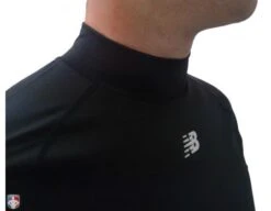 New Balance Challenger Mock Neck Short Sleeve Compression Shirt -Baseball Gear tmmt717 NB MOCK close up neck