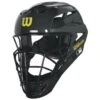 Wilson MLB Pro Stock Steel Umpire Helmet 1 Wilson MLB Pro Stock Steel Umpire Helmet -Baseball Gear wta5801bl pro stock umpire helmet steel bl ye side