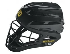 Wilson MLB Pro Stock Steel Umpire Helmet -Baseball Gear wta5801bl pro stock umpire helmet steel bl ye vents